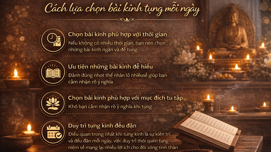 Cách lựa chọn bài kinh tụng mỗi ngày