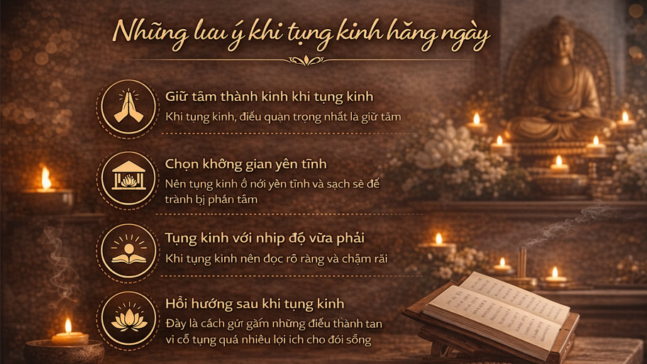Những lưu ý khi tụng kinh hàng ngày