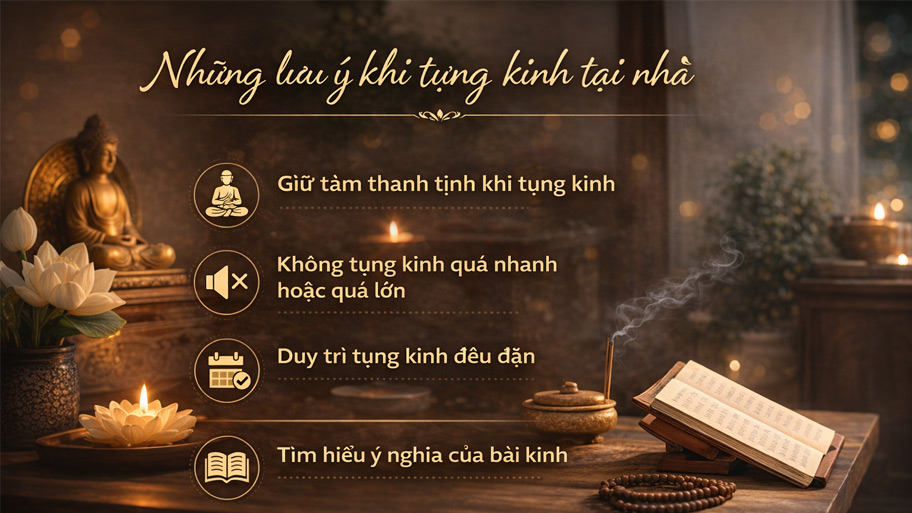 Những lưu ý khi tụng kinh tại nhà