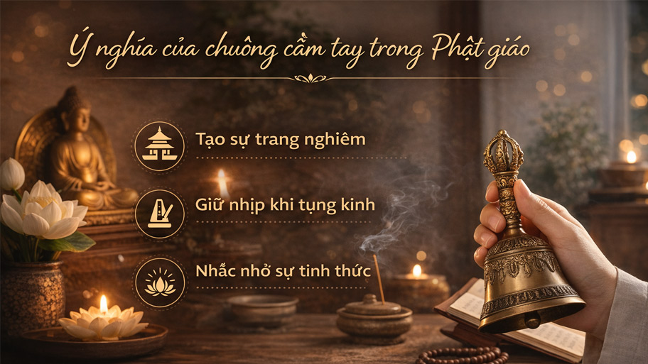 Ý nghĩa của chuông cầm tay trong Phật giáo
