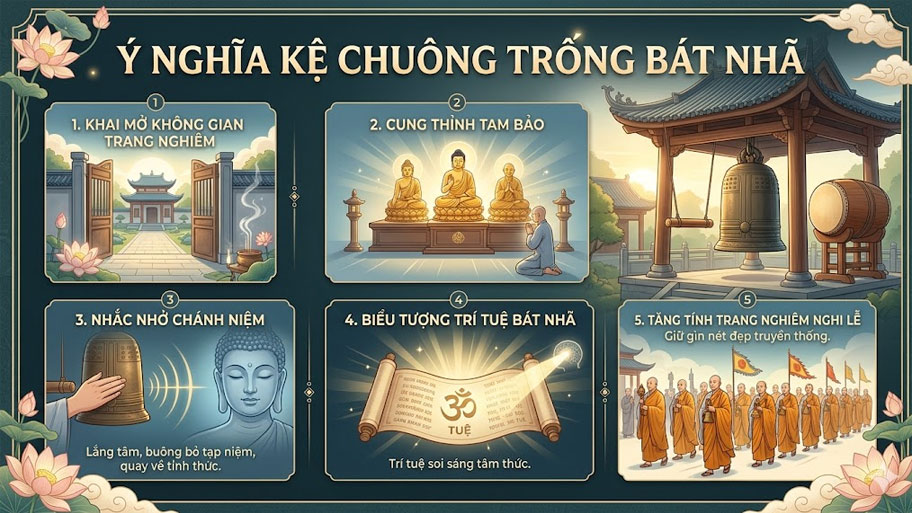 Ý nghĩa của bài kệ chuông trống bát nhã